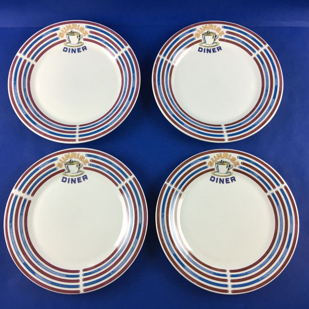 Oneidacraft Sunrise Diner Stoneware Dinner Plates